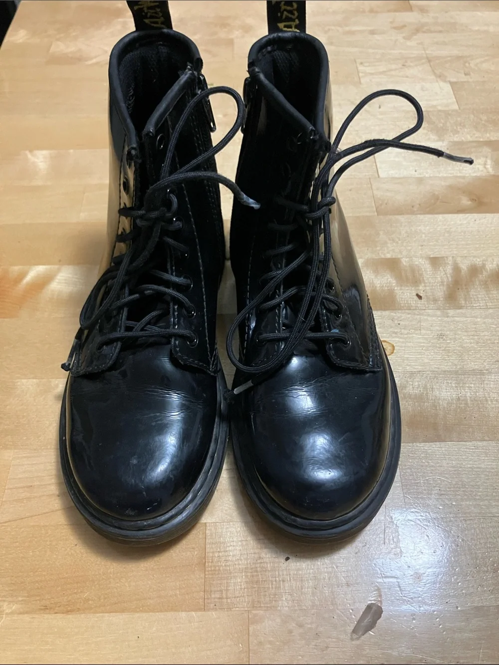 Dr. Martens Black High-Top Lace-Up Kids Boots